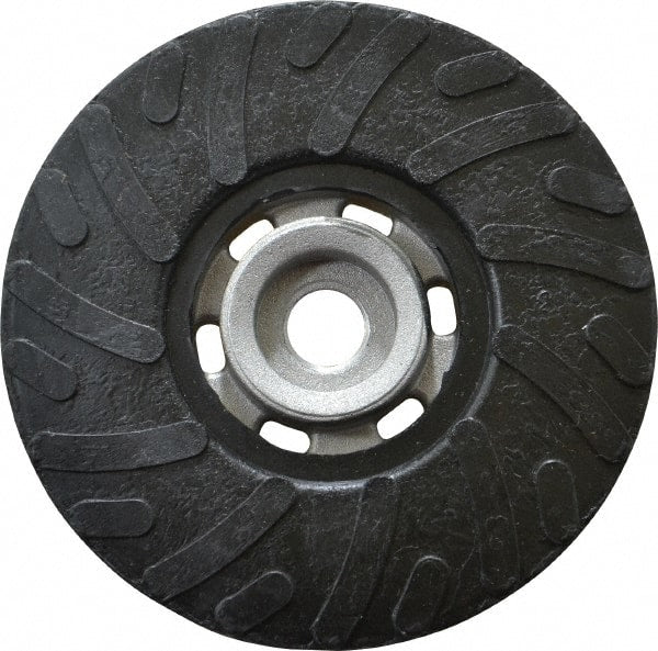 Made in USA - 4-1/2" Diam Disc Backing Ribbed Backing Pad - Soft Density, 13,000 RPM - Exact Tooling