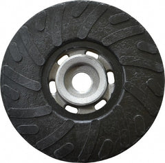 Made in USA - 4-1/2" Diam Disc Backing Ribbed Backing Pad - Soft Density, 13,000 RPM - Exact Tooling