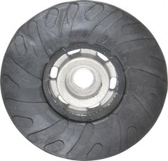 Made in USA - 4-1/2" Diam Disc Backing Ribbed Backing Pad - Medium Density, 13,000 RPM - Exact Tooling