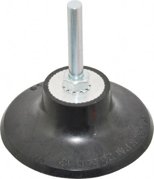 Value Collection - 3" Diam Quick-Change Type R Disc Backing Pad - 1/4" Shank Diam, Hard Density, 20,000 RPM - Exact Tooling