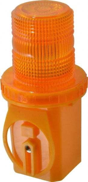 PRO-SAFE - 3-1/4" Wide x 8" High Traffic Cone Light with Mounting Bracket - 1 Lb, Yellow - Exact Tooling