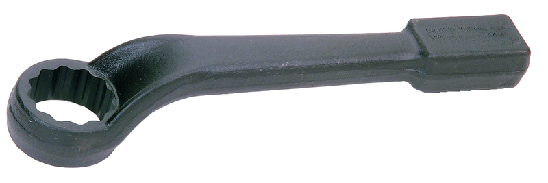 50(mm) x13"OAL- 12 Point-Black Oxide-Offset Striking Wrench - Exact Tooling