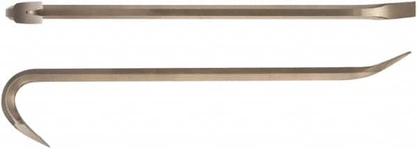 Ampco - 18" OAL Nonsparking Pry Bar - 1-1/8" Wide - Exact Tooling