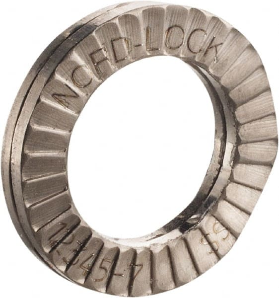 Nord-Lock - 5/16", Uncoated, Stainless Steel Wedge Lock Washer - Grade 316L, 0.336 to 0.344" ID - Exact Tooling