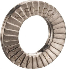 Nord-Lock - 9/16", 1.218" OD, Uncoated, Stainless Steel Wedge Lock Washer - Grade 316L, 0.592 to 0.608" ID - Exact Tooling