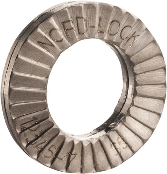 Nord-Lock - 7/8", 1.658" OD, Uncoated, Stainless Steel Wedge Lock Washer - Grade 316L, 0.912 to 0.928" ID - Exact Tooling