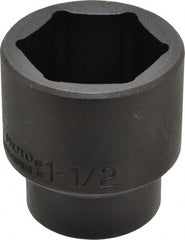 Proto - 1/2" Drive 1-1/2" Standard Impact Socket - 6 Points, 2-15/64" OAL - Exact Tooling