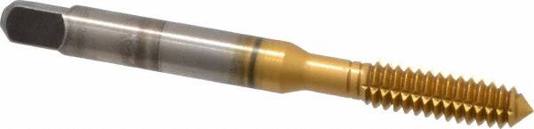 Kennametal - 1/4-20 UNC H4 Thread Limit Plug Thread Forming Tap - Vanadium High Speed Steel, TiN Finish, 2-1/2" OAL, 5/8" Thread Length, Right Hand Thread - Exact Tooling