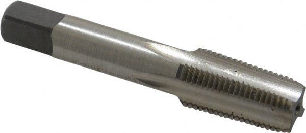 Kennametal - 1/8-27 NPT Thread, 4 Flute Standard Pipe Tap - 2-1/8" OAL, 3/4" Thread Length, 5/16" Shank Diam, Bright Finish, High Speed Steel - Exact Tooling