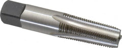 Kennametal - 1/8-27 NPT Thread, 4 Flute Standard Pipe Tap - 2-1/8" OAL, 3/4" Thread Length, 7/16" Shank Diam, Bright Finish, High Speed Steel - Exact Tooling