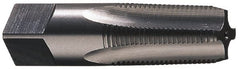 Cleveland - 1/8-27 NPTF Thread, 4 Flute Standard Pipe Tap - 2-1/8" OAL, 3/4" Thread Length, 5/16" Shank Diam, Bright Finish, High Speed Steel - Exact Tooling
