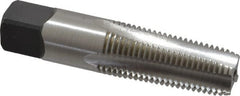 Kennametal - 1/4-18 NPTF Thread, 4 Flute Standard Pipe Tap - 2.44" OAL, 1-1/16" Thread Length, 9/16" Shank Diam, Bright Finish, High Speed Steel - Exact Tooling