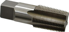 Kennametal - 1 - 11-1/2 NPTF Thread, 5 Flute Standard Pipe Tap - 3-3/4" OAL, 1-3/4" Thread Length, 1-1/8" Shank Diam, Bright Finish, High Speed Steel - Exact Tooling