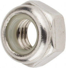 Value Collection - M8x1.25 Metric Coarse 18-8 & Austenitic Grade A2 Hex Lock Nut with Nylon Insert - 8mm High, Uncoated - Exact Tooling