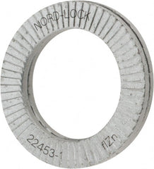 Nord-Lock - 5/8", Zinc Flake, Steel Wedge Lock Washer - Grade 2, 0.662 to 0.678" ID - Exact Tooling