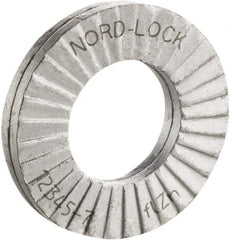 Nord-Lock - 5/8", 1.218" OD, Zinc Flake, Steel Wedge Lock Washer - Grade 2, 0.662 to 0.678" ID - Exact Tooling