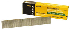 Stanley Bostitch - 18 Gauge 3/4" Long Brad Nails for Power Nailers - Steel, Galvanized Finish, Brad Head, Chisel Point - Exact Tooling