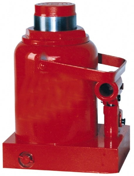 Value Collection - 30 Ton Capacity Hydraulic Hand Jack - 9-7/16" to 14-5/8" High, 5-1/8" Piston Stroke, 6-1/8" Long x 7-1/2" Wide Base - Exact Tooling