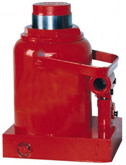 Value Collection - 30 Ton Capacity Hydraulic Hand Jack - 9-7/16" to 14-5/8" High, 5-1/8" Piston Stroke, 6-1/8" Long x 7-1/2" Wide Base - Exact Tooling