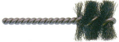 Osborn - 1" Long x 1-1/4" Diam Steel Internal Brush - Single Spiral, 3-1/2" OAL, 0.008" Wire Diam, 1/4" Shank Diam - Exact Tooling
