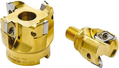 Seco - 63mm Cut Diam, 10mm Max Depth, 27mm Arbor Hole, 3 Inserts, VPGX 2206 Insert Style, Indexable Copy Face Mill - 27,000 Max RPM, 57mm High, Through Coolant - Exact Tooling