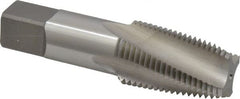 Kennametal - 1/2-14 NPT, 4 Flutes, Modified Bottoming Chamfer, Bright Finish, High Speed Steel, Spiral Flute Pipe Tap - Right Hand Flute, 11/16" Shank Diam, 1.656" Thread Length, 0.5790" Projection, 0.515" Square Size, - Exact Tooling