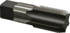 Kennametal - 1 - 11-1/2 NPS Thread, 5 Flute Standard Pipe Tap - 3-1/4" OAL, 1-3/4" Thread Length, 1-1/8" Shank Diam, Bright Finish, High Speed Steel - Exact Tooling