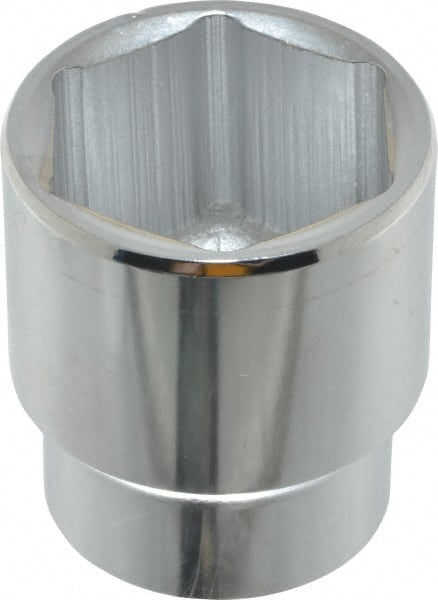 Proto - 1-7/16", 1/2" Drive, Standard Hand Socket - 6 Points, 2-1/8" OAL, Chrome Finish - Exact Tooling