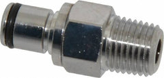 CPC Colder Products - 1/4 NPT Brass, Quick Disconnect, Valved Coupling Insert - 250 Max psi, -40 to 180°F, 1.22" OAL x 0.49" Overall Height, Chrome Plated - Exact Tooling