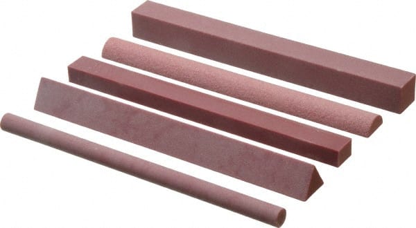 Value Collection - 5 Piece Synthetic Ruby Stone Kit - Coarse, Fine & (3) Medium - Exact Tooling