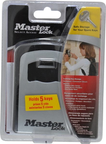 Master Lock - 3-3/8" Wide x 4-5/8" Overall Height, Set-Your-Own Combination, Wall Mount Key Safe - Zinc Lock Body Finish - Exact Tooling