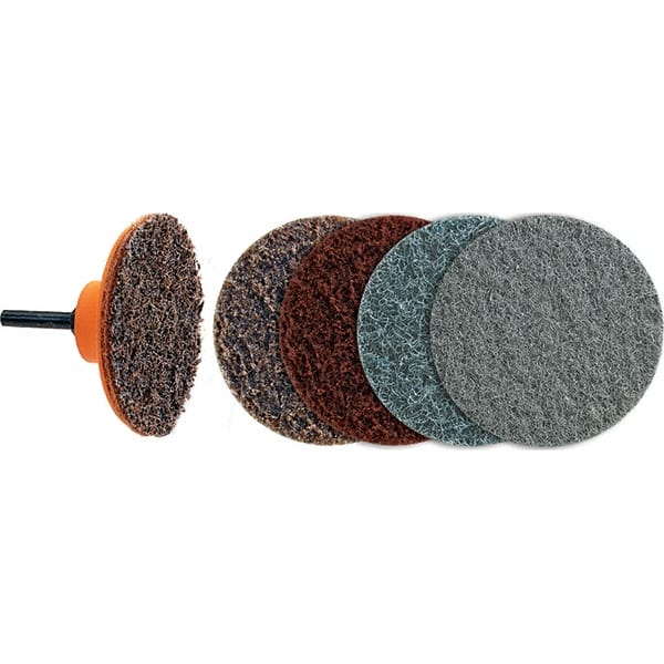 WALTER Surface Technologies - 3" Disc Diam, Aluminum Oxide Quick Change Disc - Type R Attaching System, Nonwoven, Fine Grade, 28,000 RPM, 04-G\xB6Twist Blendex Series - Exact Tooling