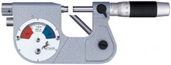 TESA Brown & Sharpe - 1 to 2 Inch Range, 0.0001 Inch Graduation, Satin Chrome Finish Mechanical Indicating Micrometer - Accurate to 0.0001 Inch, Carbide-Tipped Measuring Face, Includes Plastic Case - Exact Tooling
