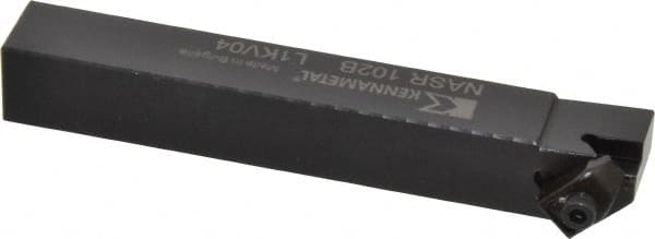 Kennametal - Internal/External Thread, Right Hand Cut, 5/8" Shank Width x 5/8" Shank Height Indexable Threading Toolholder - 4-1/2" OAL, N.2R Insert Compatibility, NAS Toolholder, Series Top Notch - Exact Tooling