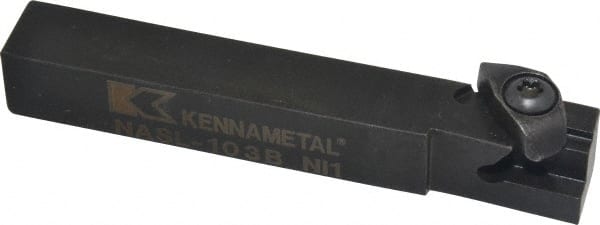 Kennametal - Internal/External Thread, Left Hand Cut, 5/8" Shank Width x 5/8" Shank Height Indexable Threading Toolholder - 4-1/2" OAL, N.3L Insert Compatibility, NAS Toolholder, Series Top Notch - Exact Tooling