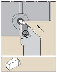 Kennametal - Internal/External Thread, Left Hand Cut, 1" Shank Width x 1" Shank Height Indexable Threading Toolholder - 6" OAL, NU 3125R Insert Compatibility, NR Toolholder, Series Top Notch - Exact Tooling