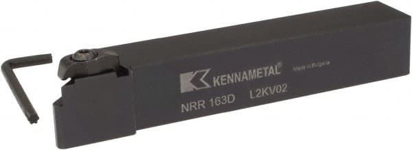 Kennametal - Internal/External Thread, Right Hand Cut, 1" Shank Width x 1" Shank Height Indexable Threading Toolholder - 6" OAL, NU 3125L Insert Compatibility, NR Toolholder, Series Top Notch - Exact Tooling