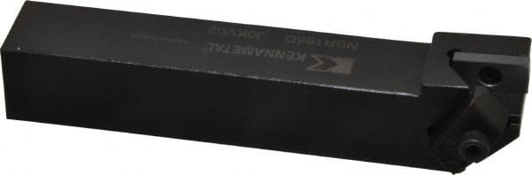 Kennametal - Internal/External Thread, Right Hand Cut, 1" Shank Width x 1" Shank Height Indexable Threading Toolholder - 6" OAL, N.6R Insert Compatibility, NS Toolholder, Series Top Notch - Exact Tooling