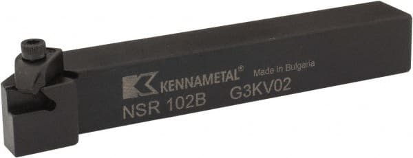 Kennametal - External Thread, Right Hand Cut, 5/8" Shank Width x 5/8" Shank Height Indexable Threading Toolholder - 4-1/2" OAL, N.2R Insert Compatibility, NS Toolholder, Series Top Notch - Exact Tooling
