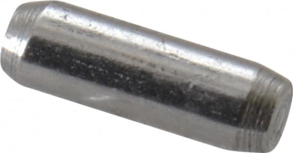 Made in USA - 1/16" Diam x 1/8" Pin Length 416 Stainless Steel Precision Dowel Pin - Passivated Finish, C 36-42 Hardness, 2 Beveled End - Exact Tooling