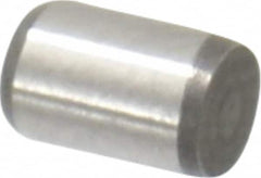 Made in USA - 1/8" Diam x 3/16" Pin Length 416 Stainless Steel Precision Dowel Pin - Passivated Finish, C 36-42 Hardness, 2 Beveled End - Exact Tooling