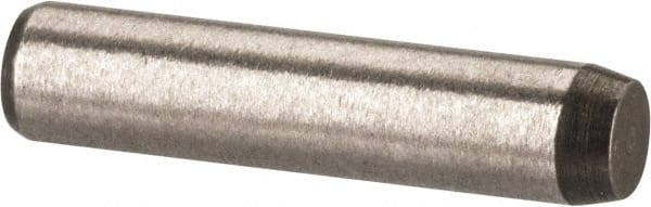 Made in USA - 1/8" Diam x 9/16" Pin Length 416 Stainless Steel Precision Dowel Pin - Passivated Finish, C 36-42 Hardness, 2 Beveled End - Exact Tooling
