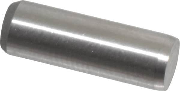 Made in USA - 3/16" Diam x 9/16" Pin Length 416 Stainless Steel Precision Dowel Pin - Passivated Finish, C 36-42 Hardness, 2 Beveled End - Exact Tooling