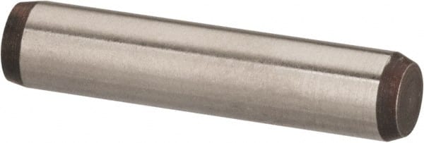 Made in USA - 3/16" Diam x 7/8" Pin Length 416 Stainless Steel Precision Dowel Pin - Passivated Finish, C 36-42 Hardness, 2 Beveled End - Exact Tooling