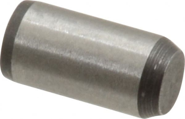 Made in USA - 1/4" Diam x 1/2" Pin Length 416 Stainless Steel Precision Dowel Pin - Passivated Finish, C 36-42 Hardness, 2 Beveled End - Exact Tooling