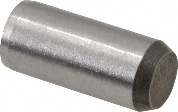 Made in USA - 1/4" Diam x 9/16" Pin Length 416 Stainless Steel Precision Dowel Pin - Passivated Finish, C 36-42 Hardness, 2 Beveled End - Exact Tooling