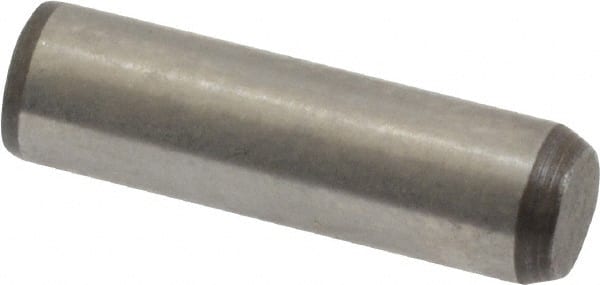 Made in USA - 1/4" Diam x 7/8" Pin Length 416 Stainless Steel Precision Dowel Pin - Passivated Finish, C 36-42 Hardness, 2 Beveled End - Exact Tooling