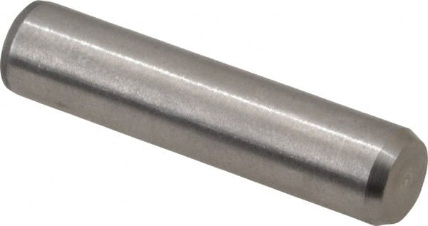 Made in USA - 5/16" Diam x 1-3/8" Pin Length 416 Stainless Steel Precision Dowel Pin - Passivated Finish, C 36-42 Hardness, 2 Beveled End - Exact Tooling