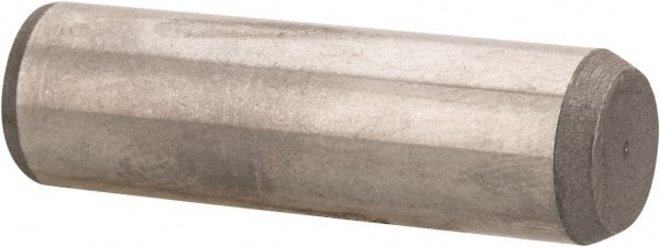 Made in USA - 3/8" Diam x 1-1/4" Pin Length 416 Stainless Steel Precision Dowel Pin - Passivated Finish, C 36-42 Hardness, 2 Beveled End - Exact Tooling