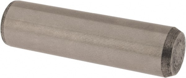 Made in USA - 3/8" Diam x 1-3/8" Pin Length 416 Stainless Steel Precision Dowel Pin - Passivated Finish, C 36-42 Hardness, 2 Beveled End - Exact Tooling